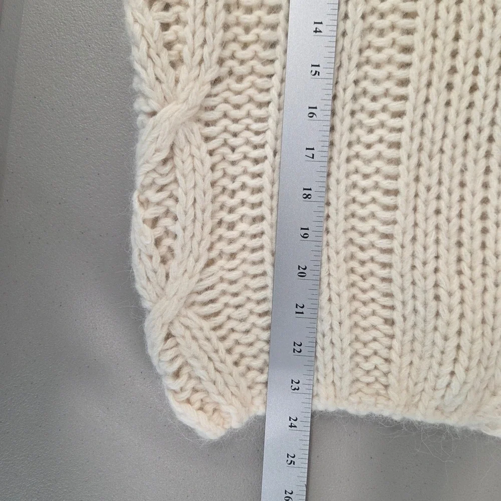 Zara Womens Cream Sweater Vest Size S Chunky Cable Knit Sleeveless Academia NWT - Picture 12 of 13